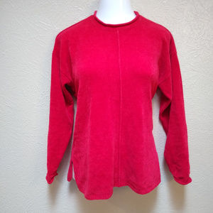 Red Karen Scott soft Sweater Roll Collar Size M